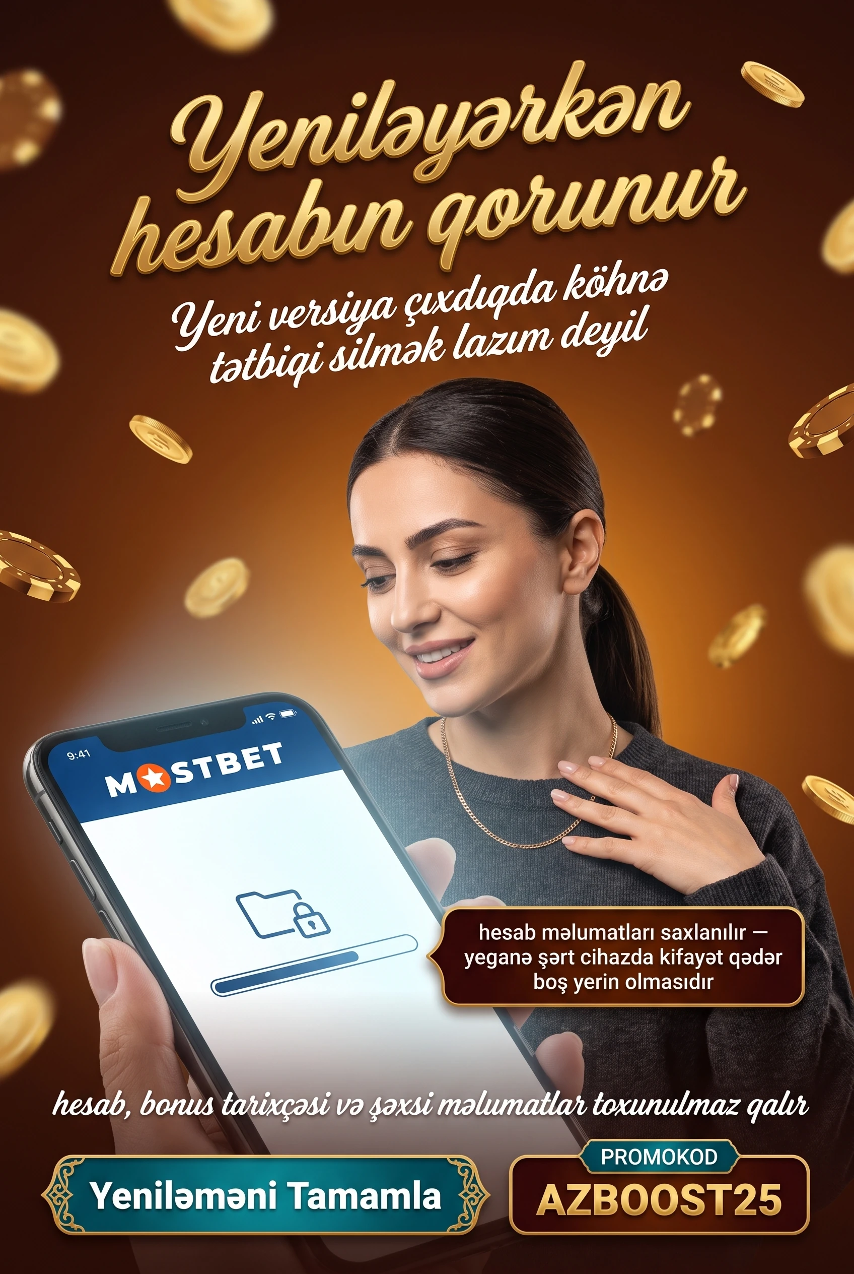 Yeniləmə zamanı hesab məlumatlarını saxlamaq