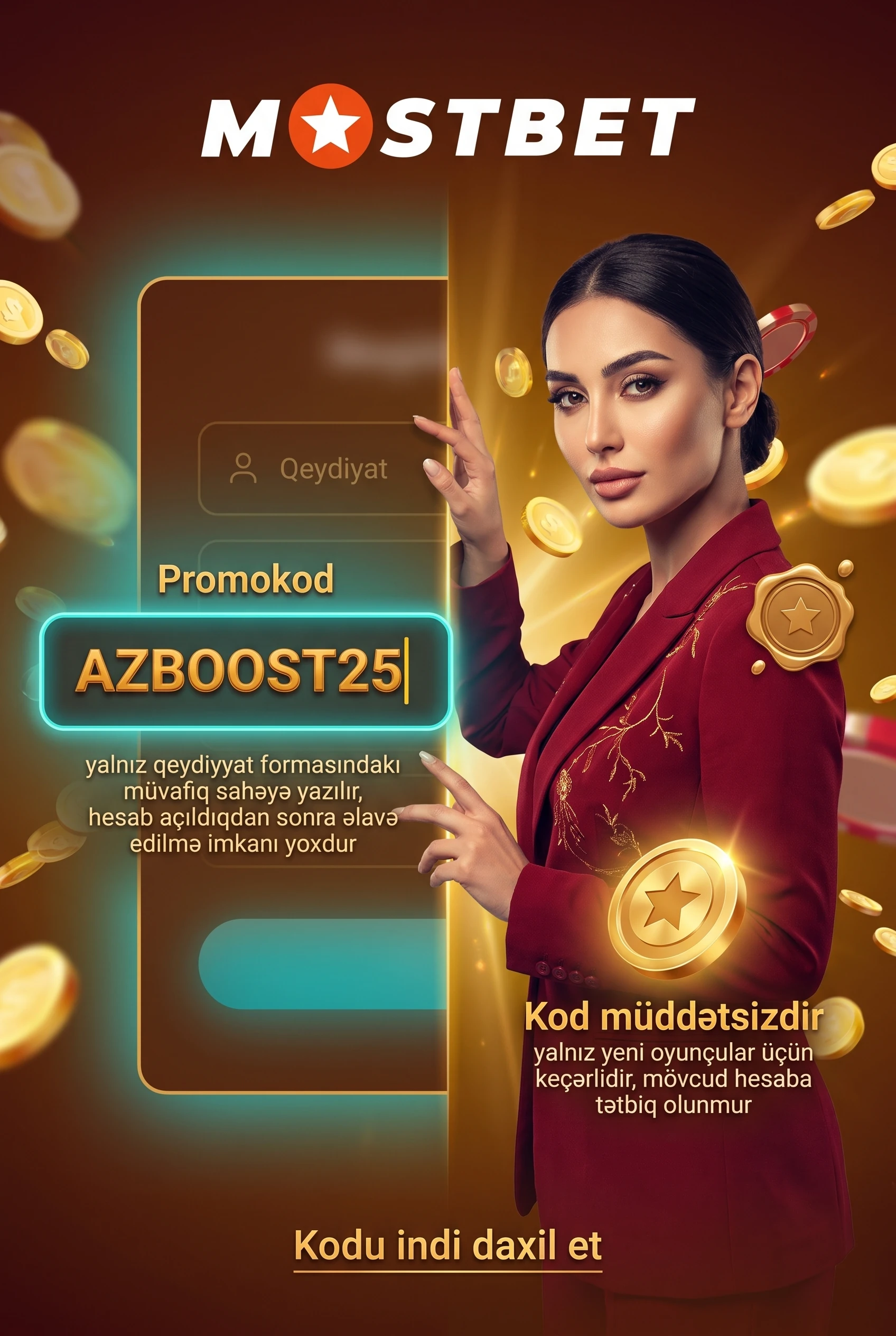 Qeydiyyat formasında vaxtında yazılan kod