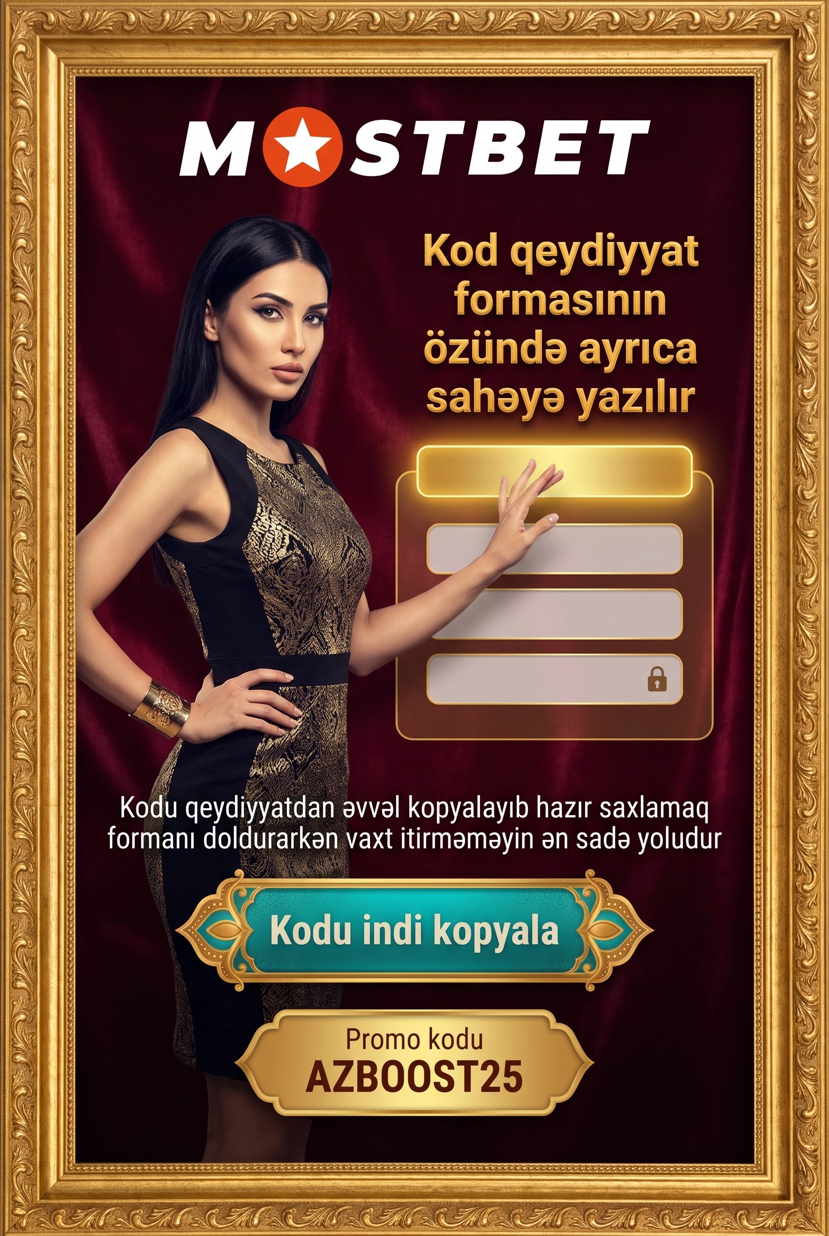 Kodun yeri: qeydiyyat formasındakı sahə